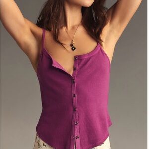 Pilcro Button-Front Cami
